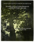 Significant Accomplishments and Milestones: 2002-2005 by Arthur Temple College of Forestry and Agriculture