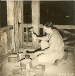 1310.4-372518 Splitting Log Ends Wood Floor DBL Lake CCC - Sam Houston National Forest 1938
