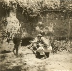 2360-372398 Heers Digging Oil Sand Boykin Springs Creek - Angelina National Forest 1938 by United States Forest Service