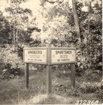 5100-372368 Fire Warning Sign - Sabine National Forest 1938