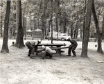 7100-515509 Corpsmen Construct Tables Stubblefield - Sam Houston National Forest 1966