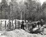 1310 T67-2-2 Corpsmen Building Bridge - Sam Houston National Forest 1967 by United States Forest Service