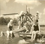 2351-372311 Young Bathers Float Ratcliff - Davy Crockett National Forest 1938 by United States Forest Service